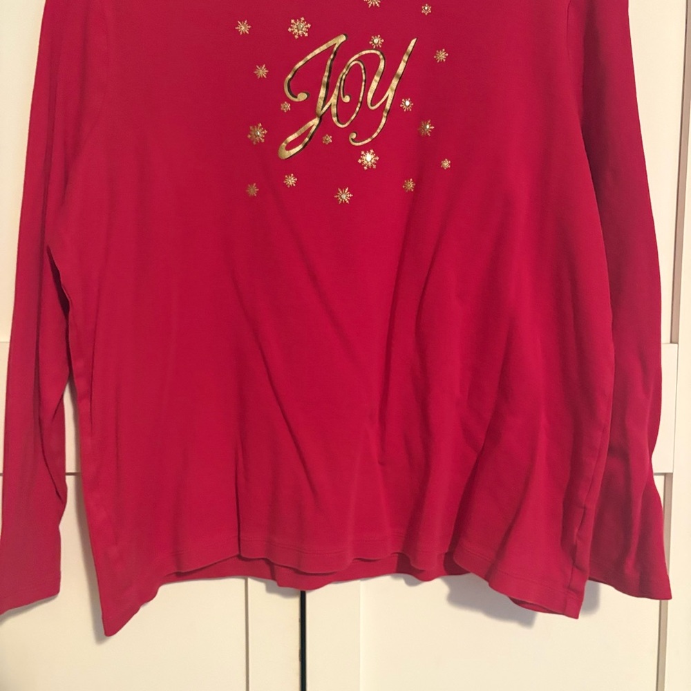 Studio Works Bold Red Crew Neck Top